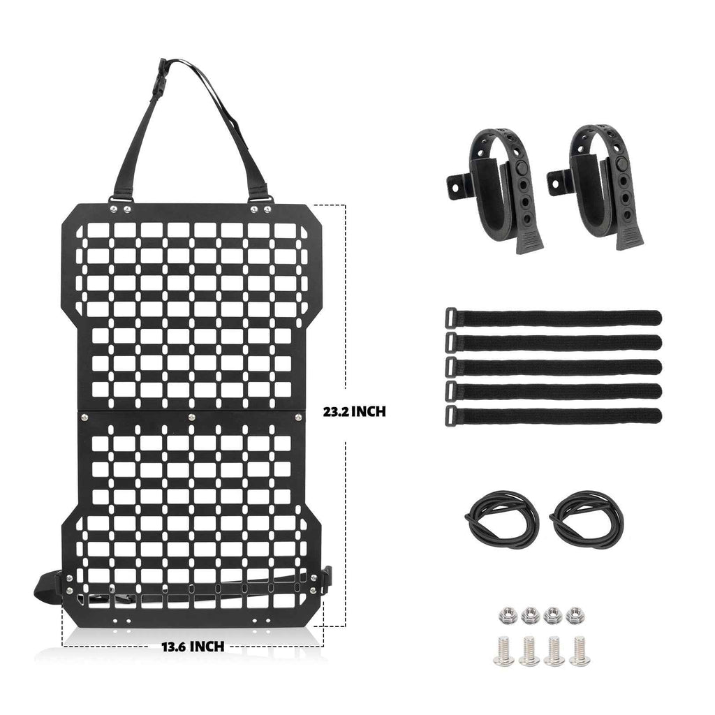 Universal Seat Back Molle Panel Organizer With Gun Holder
