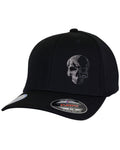 LIMITED EDITION! Medium Two-Tone Skull - Black "Never Fade" Fitted Cap