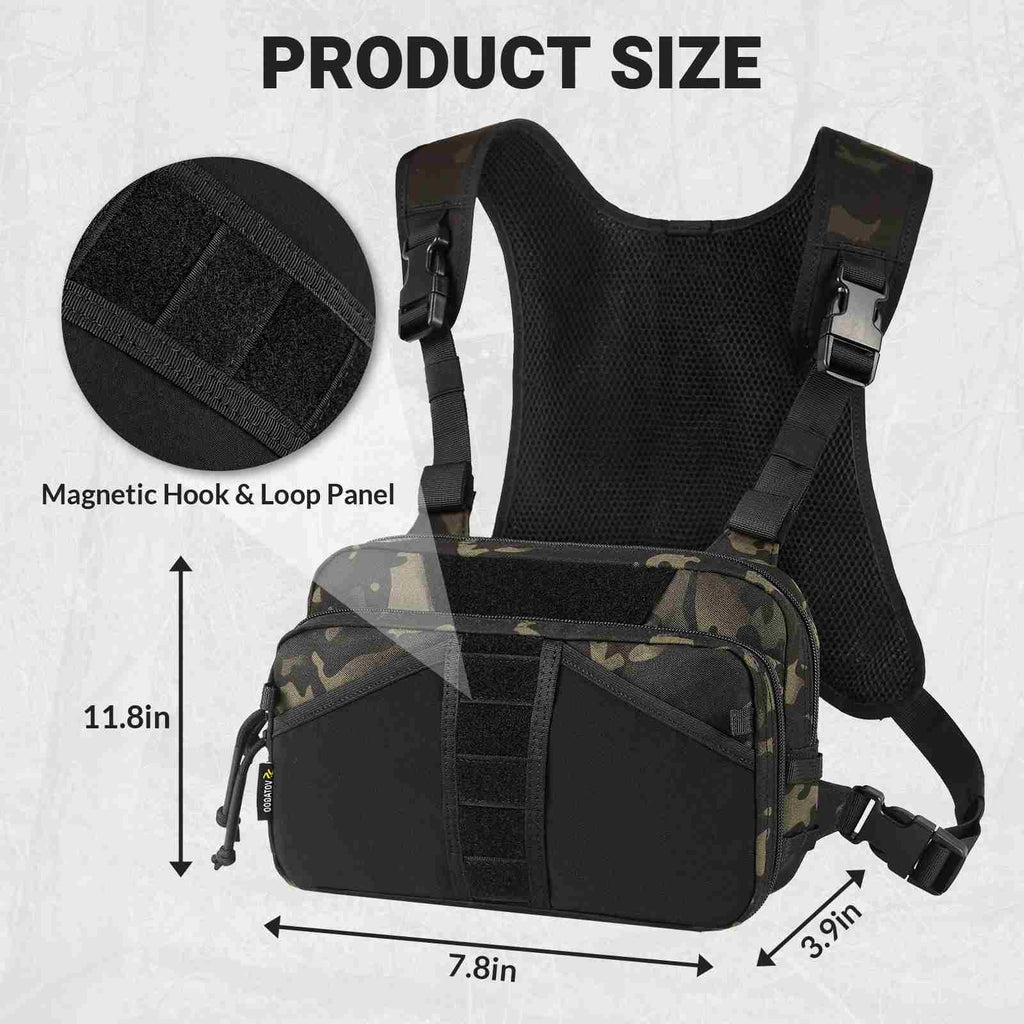 Votagoo Fishing Chest Pack, Fly Fishing Bag for Men and Women, Tackle and Fly Boxes Storage Pack, Hunting Binocular Pack