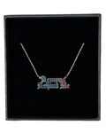 Stainless Steel Text Necklace
