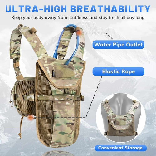 Votagoo Tactical Lightweight Running Hydration Vest with 2L Water