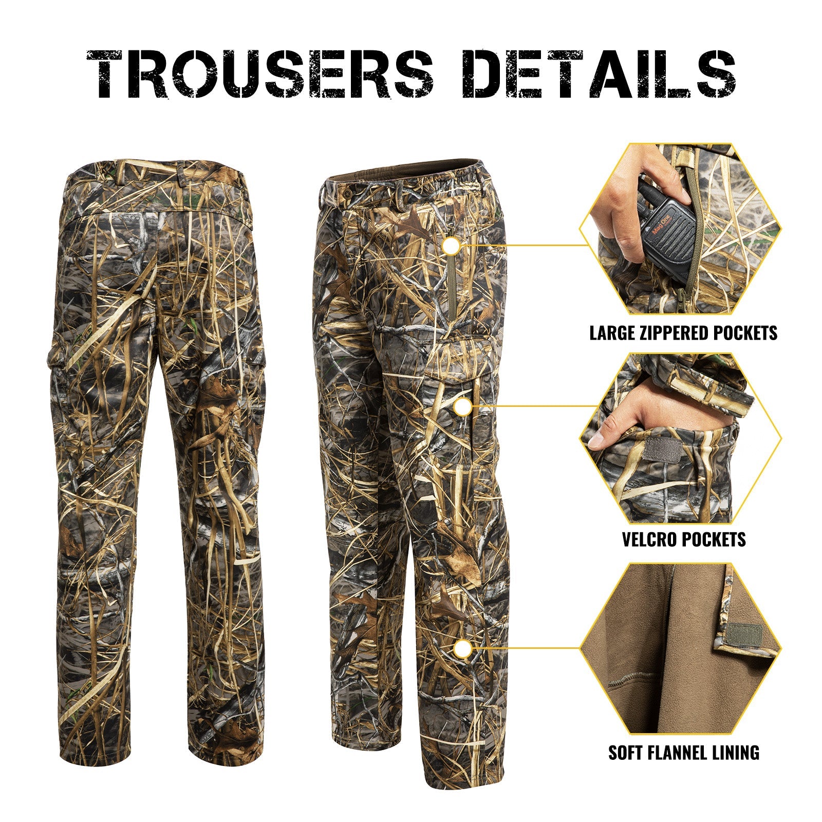 Hunting Gear Suit For Men Camouflage Windproof Jacket