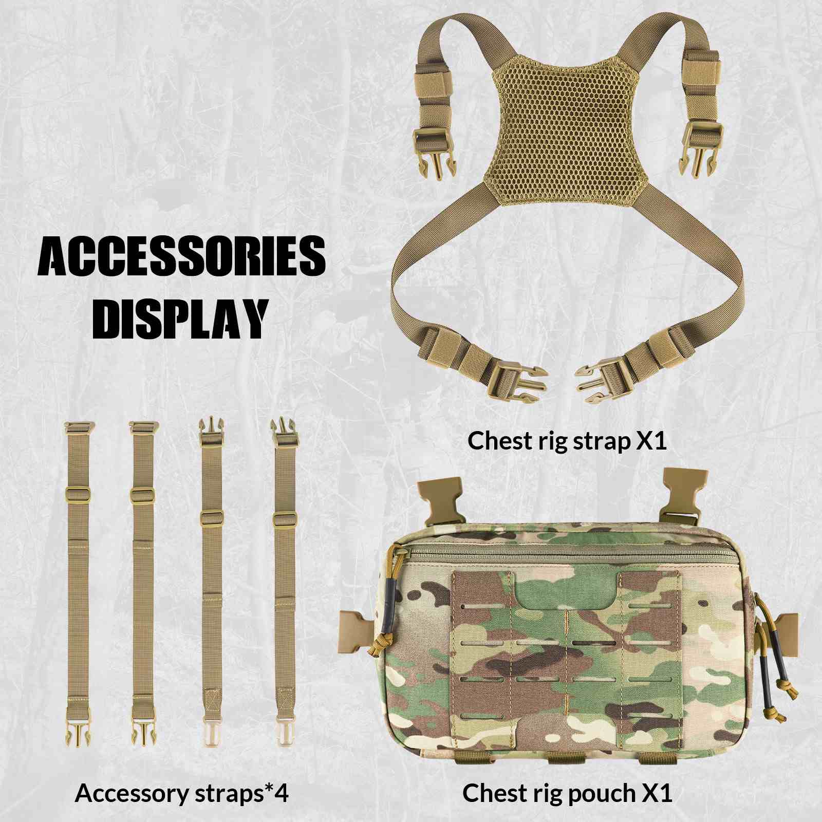 Votagoo Tactical Chest Pack 2L Utility Molle Chest Rig CCW Chest Pouch