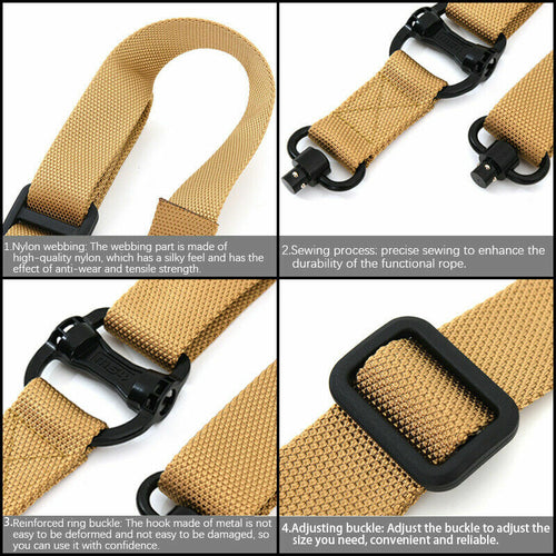 Retro Tactical Adjust Quick Detach QD 1 2 Point Multi Mission 1.2"