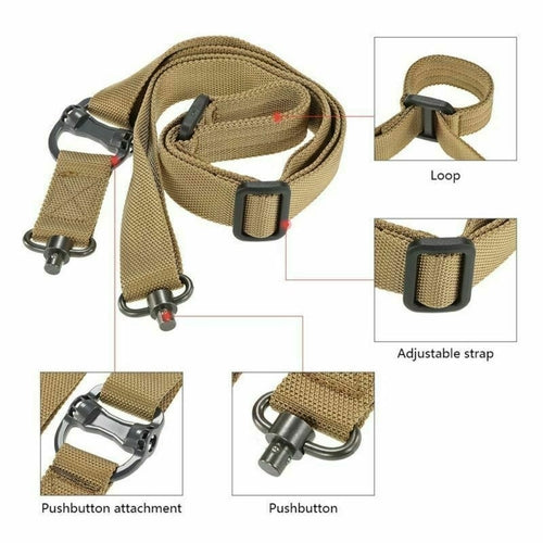 Retro Tactical Adjust Quick Detach QD 1 2 Point Multi Mission 1.2"