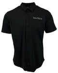 Micro-Perforated, Stretch Embroidered Button-Up