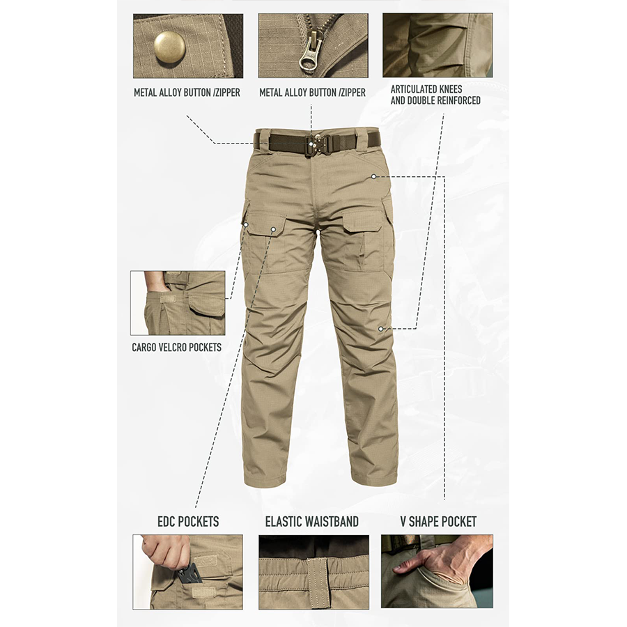 Tactical Outdoor Desert Pants for Ultimate Performance with Multiple Pockets