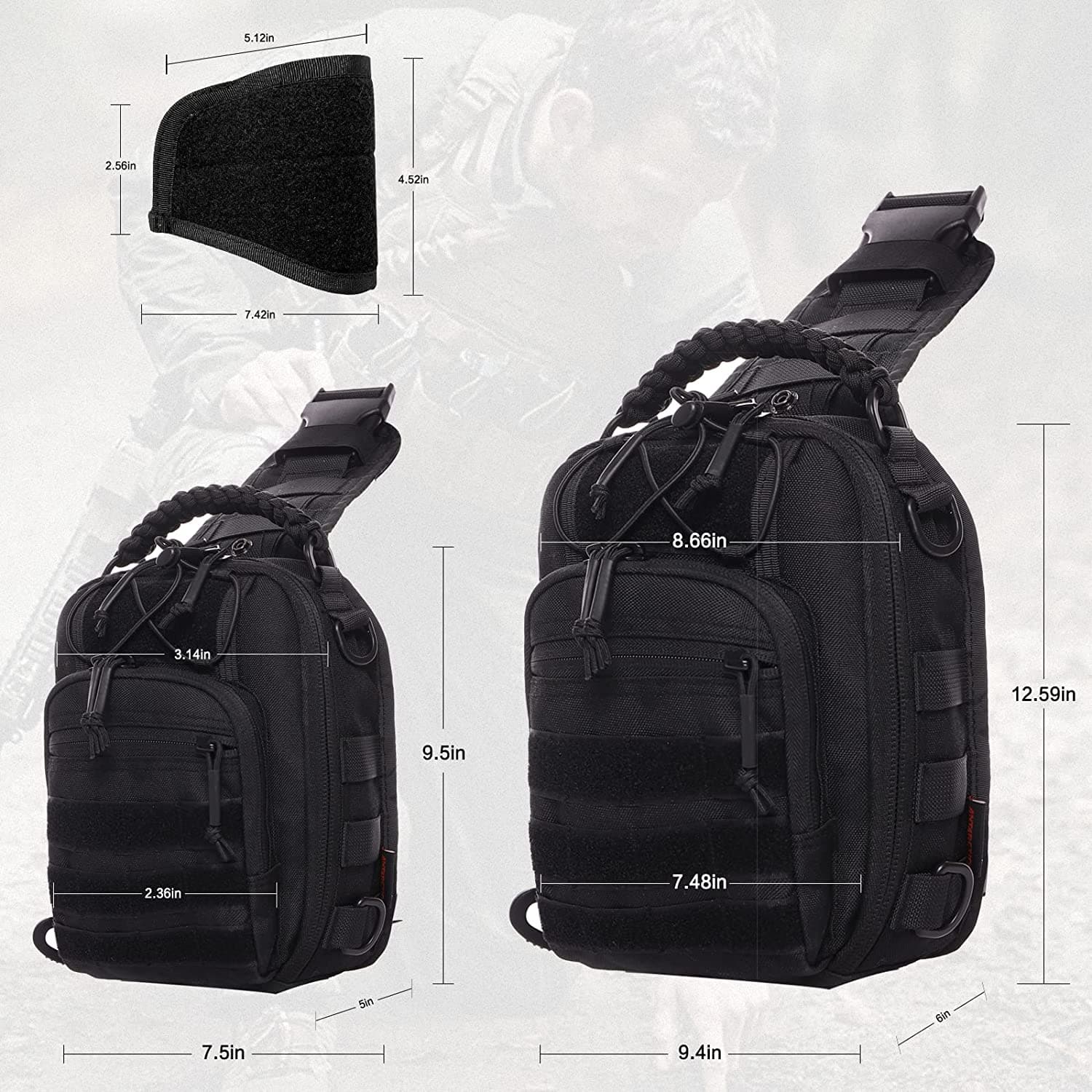 Concealed Carry Tactical Sling Bag For Range And Travel