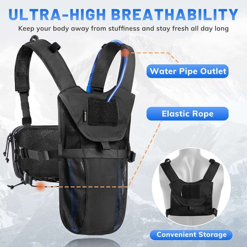 Votagoo Tactical Lightweight Running Hydration Vest with 2L Water