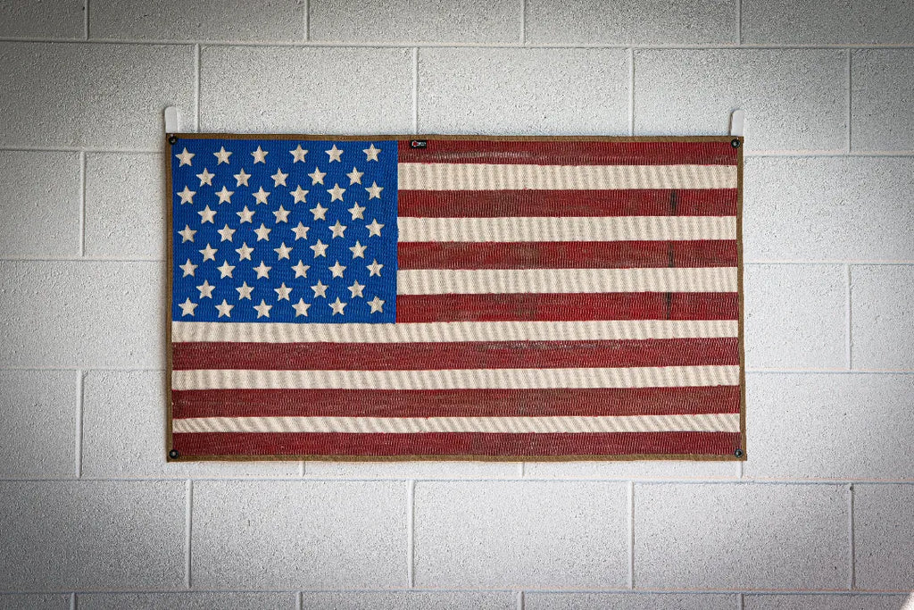 American Flag - Fire Hose - Vintage