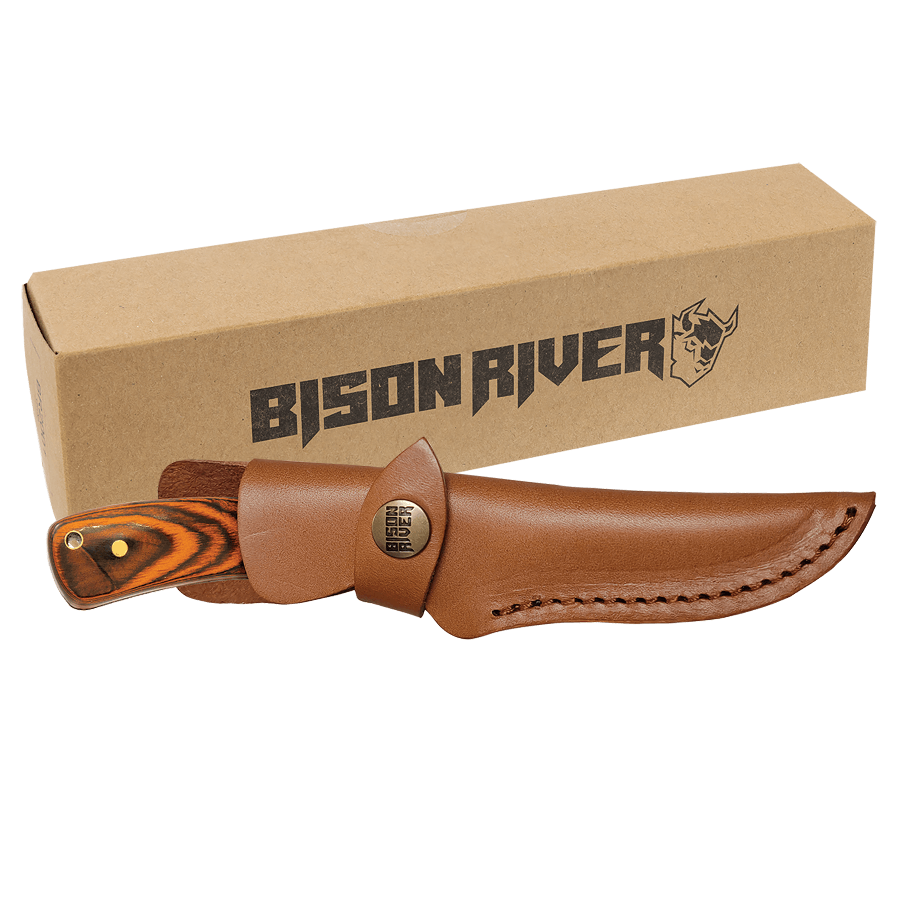 7.75" Fixed Blade Knife with Leather Sheath