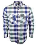 The "Sea Breeze" Flannel (Hidden Snap Collars)