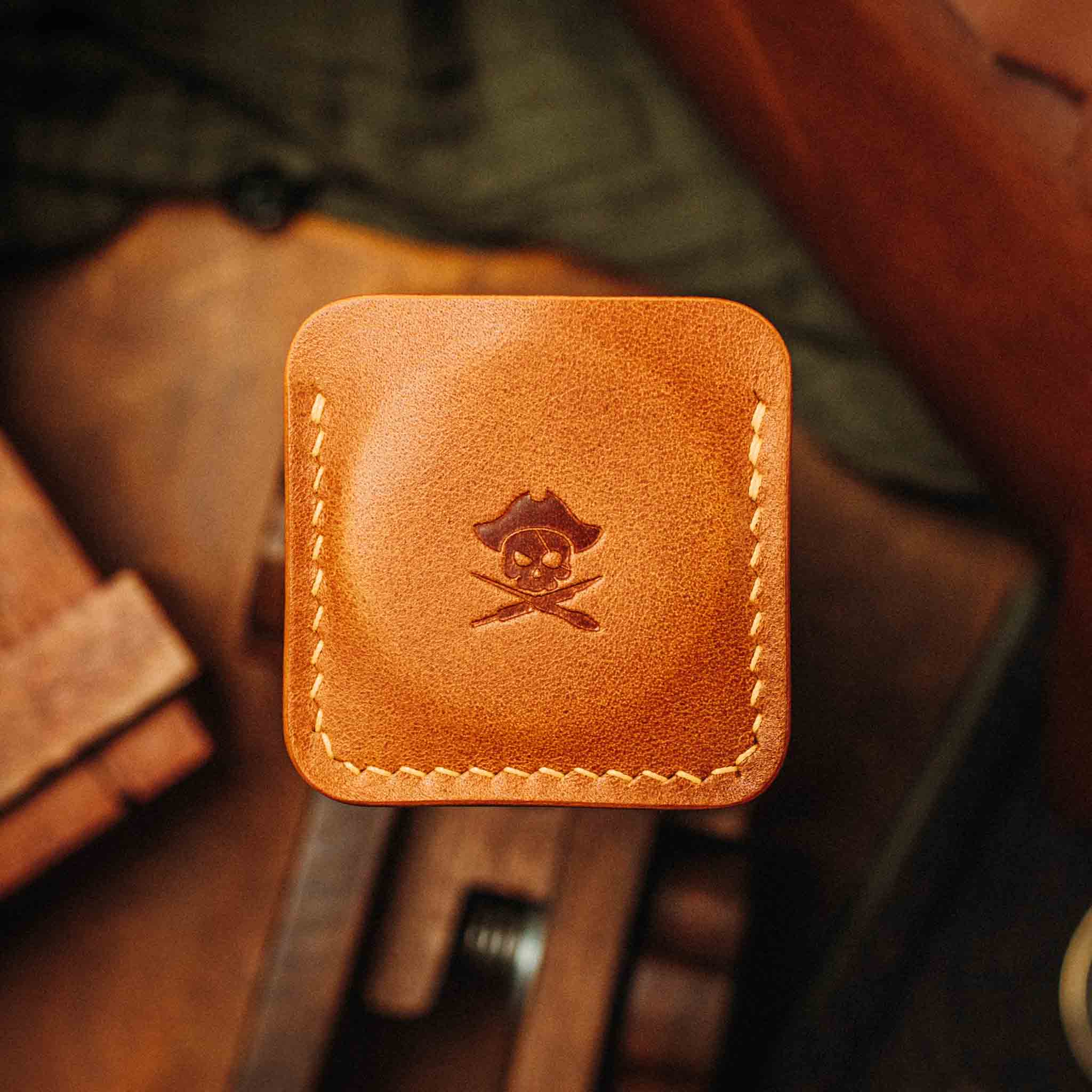 Pirate Goods Peso Pocket v3 Coin Holder – Leather Challenge Coin Case for EDC