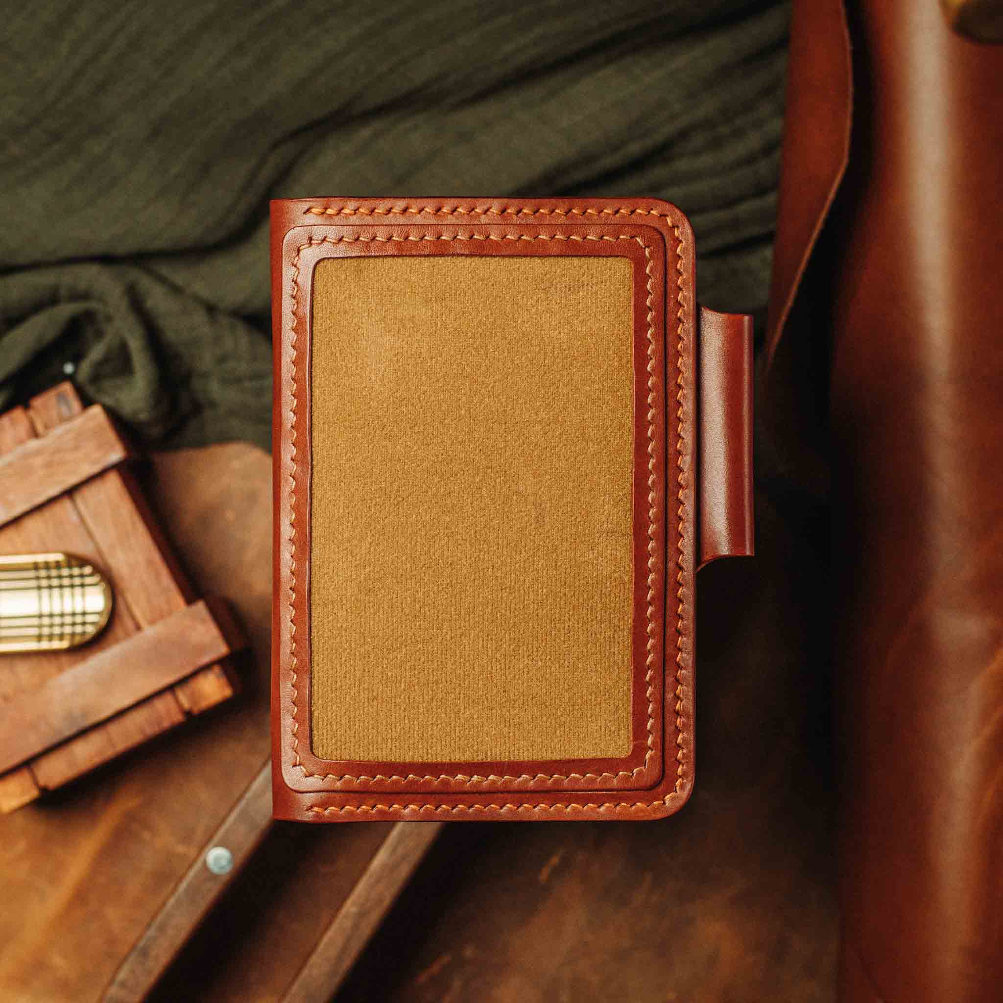 Pirate Goods Quartermaster v2 Passport Wallet – Leather Travel EDC Organizer with Velcro Panel & Field Notes Holder