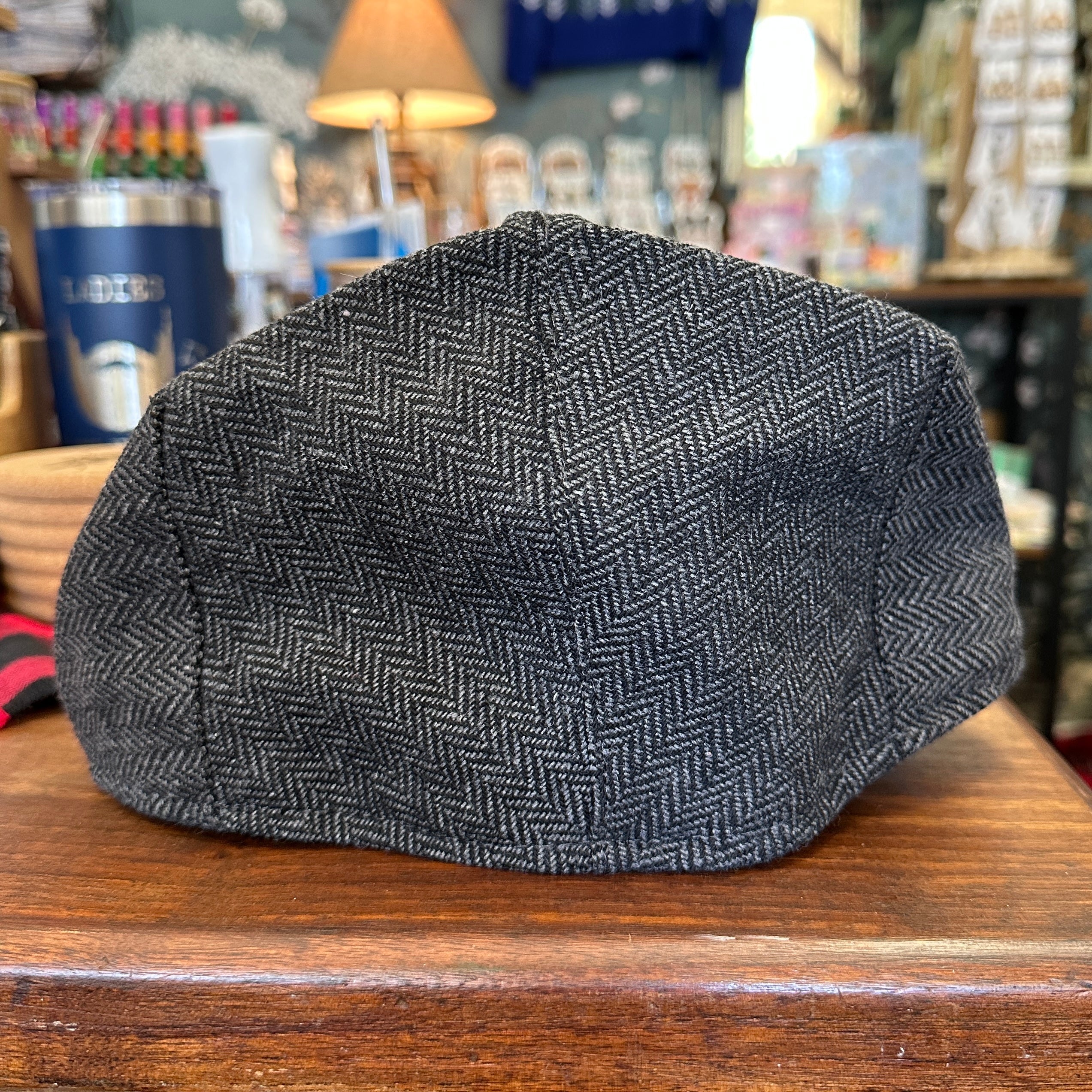 Cabby/Newsboy Herringbone Hat with Scottish Thistle Embroidery Wool Blend Golf Cap
