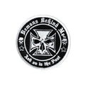 White Maltese Cross Sew On Patch