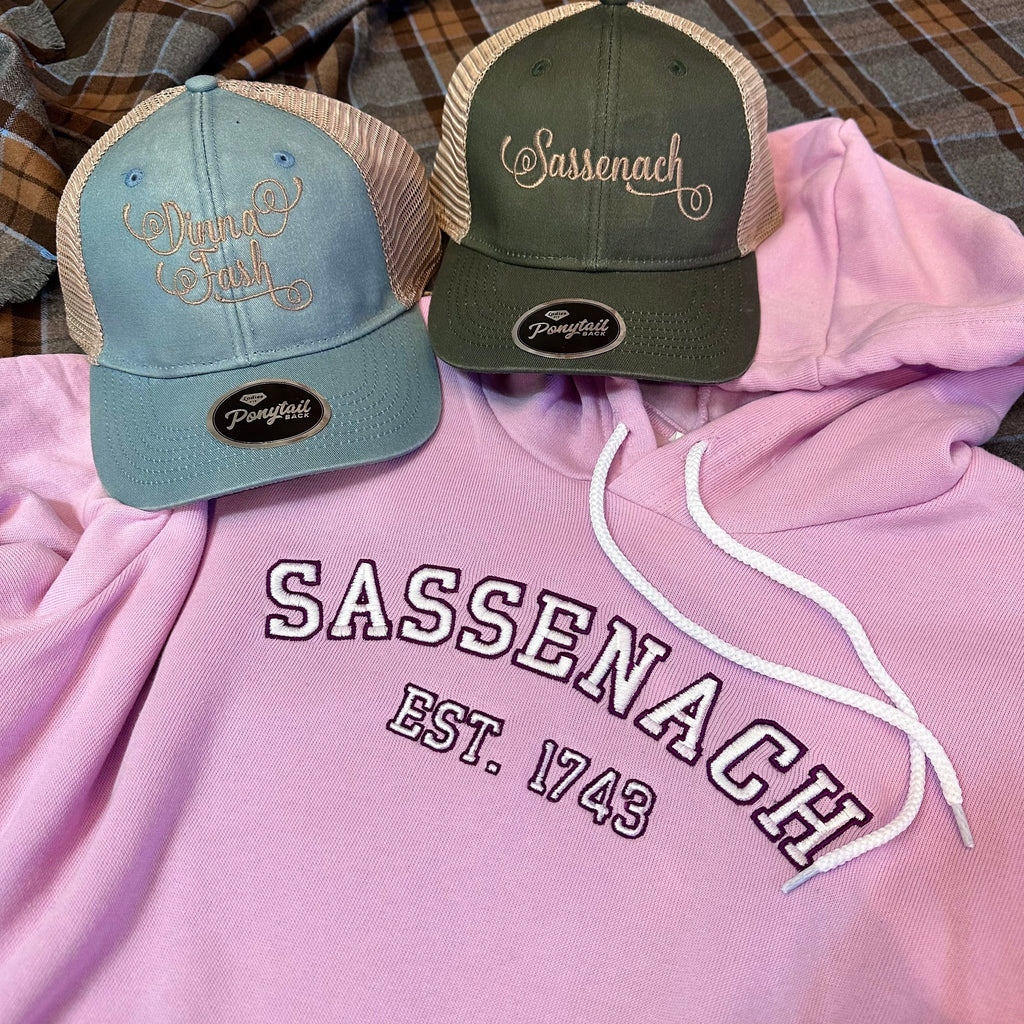 Sassenach Collegiate Embroidered Soft Fleece Unisex Sweatshirt Hoodie - Outlander Inspiration