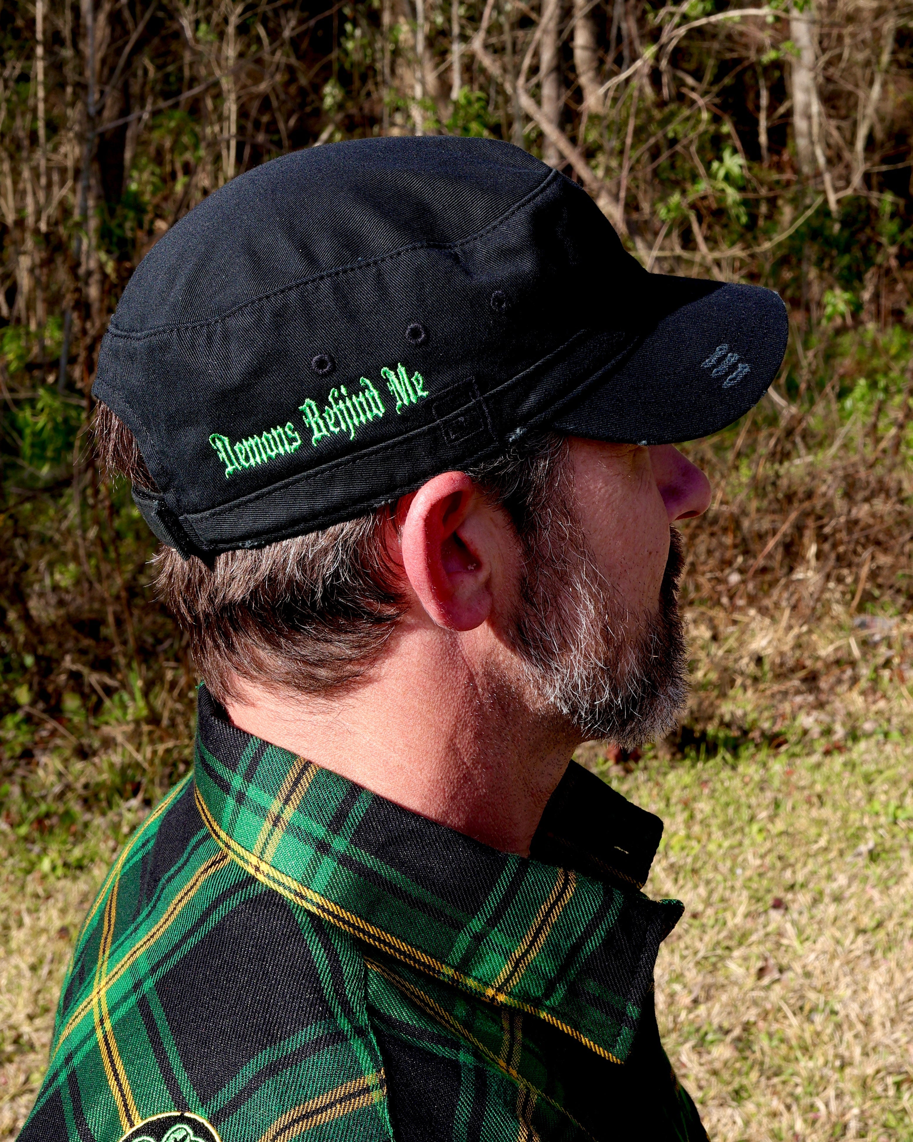 LIMITED EDITION Clover Logo Cadet Style - Distressed Black Adjustable Cap