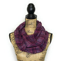 Purple and Magenta with Cornflower Blue Accent 100% Organic Cotton Infinity and Blanket Scarves