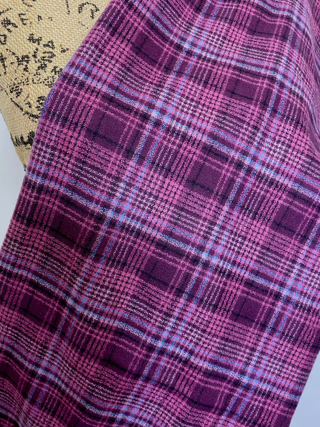 Purple and Magenta with Cornflower Blue Accent 100% Organic Cotton Infinity and Blanket Scarves