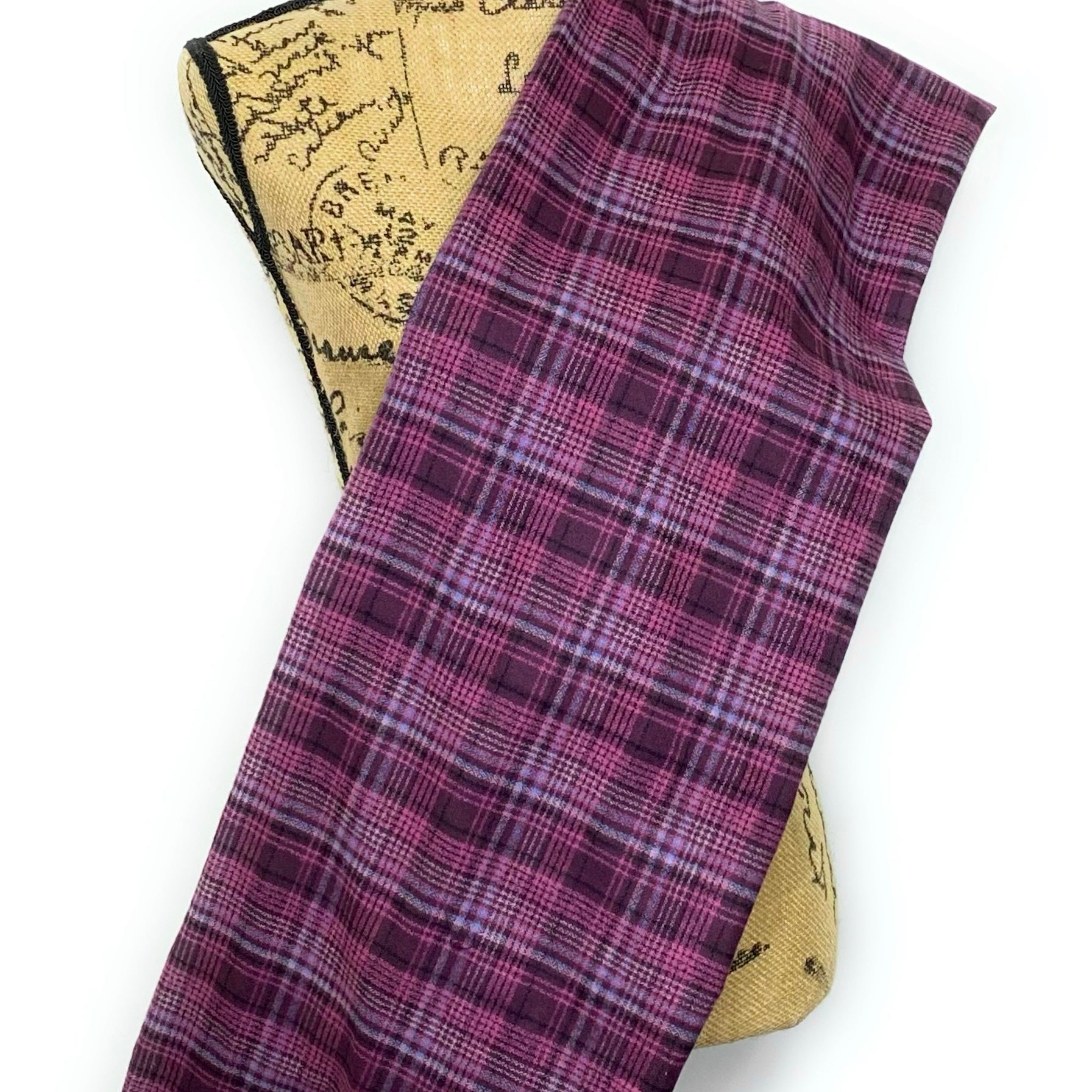 Purple and Magenta with Cornflower Blue Accent 100% Organic Cotton Infinity and Blanket Scarves