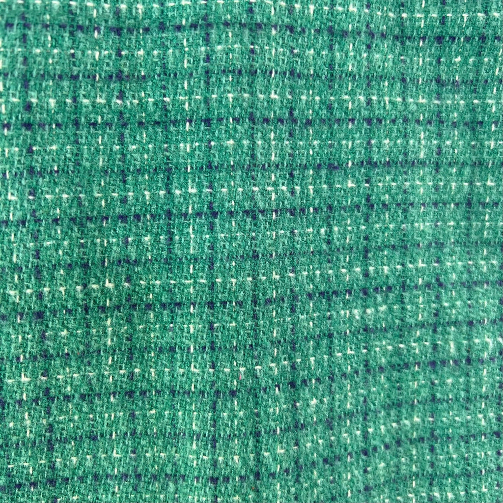 Seafoam Green Small Check with Dusty Blue and White Plaid Flannel Infinity or Blanket Scarf