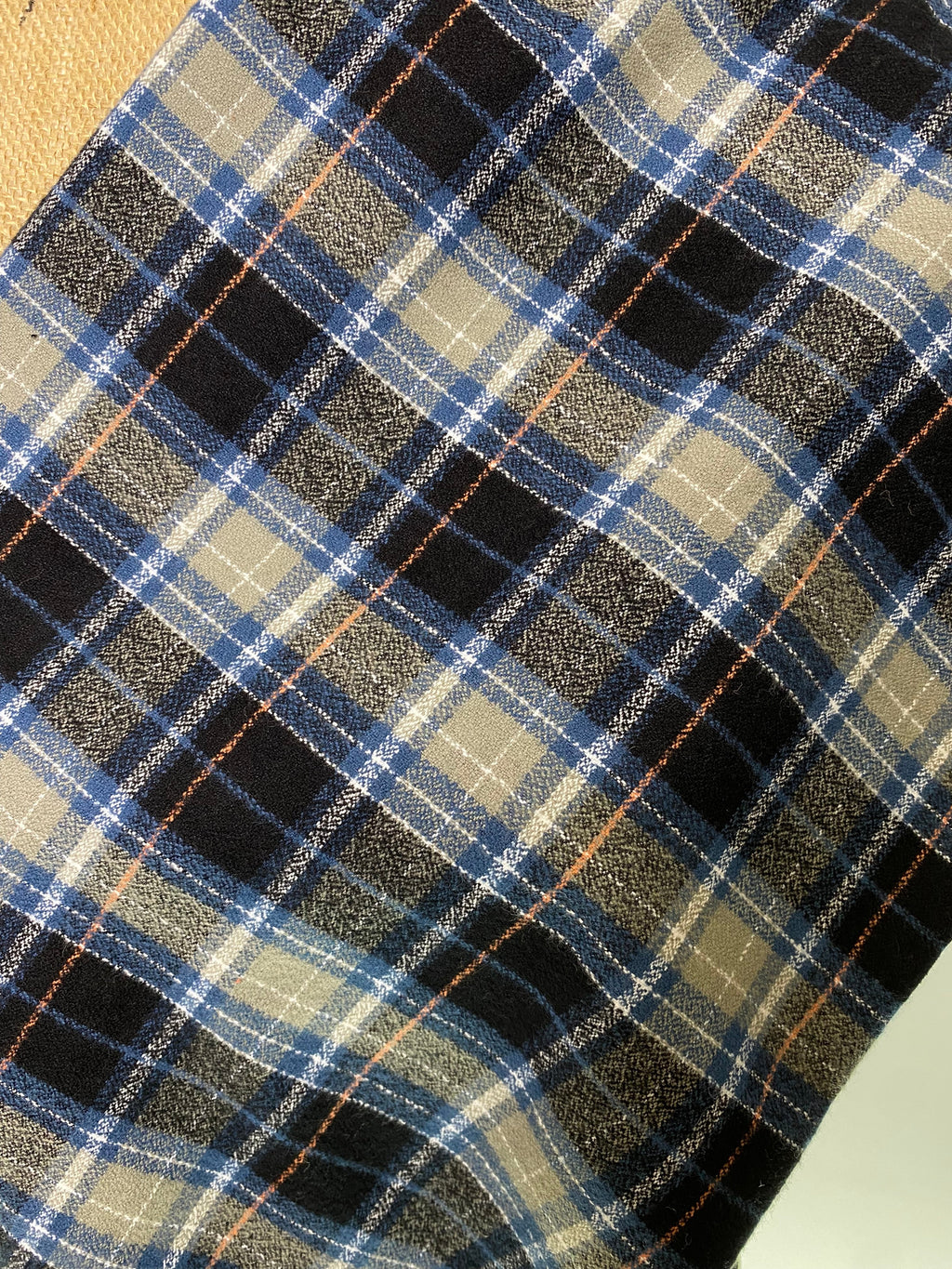Smokey Grey, Dusty Blue, Black, and White Luxe Collection Plaid Infinity and Blanket Scarves