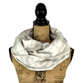 Marshmallow White and Soft Grey 100% Organic Cotton Plaid Infinity and Blanket Scarves