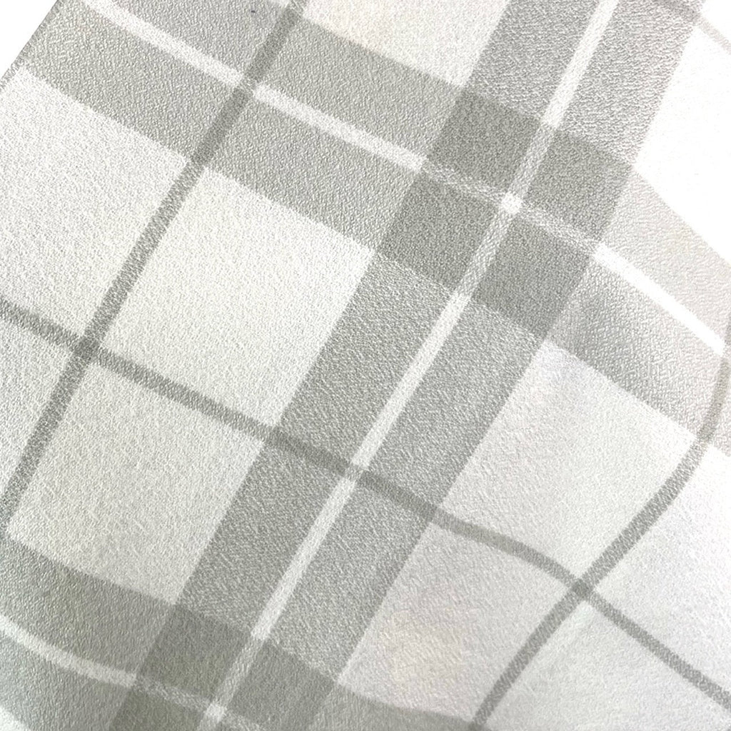 Marshmallow White and Soft Grey 100% Organic Cotton Plaid Infinity and Blanket Scarves