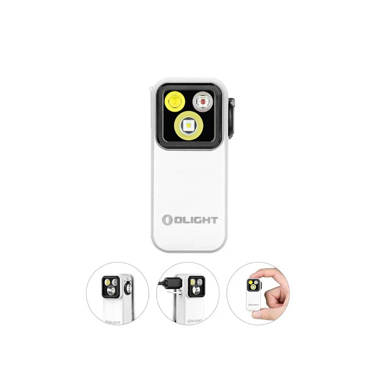 OLIGHT OCLIPPROWH Oclip Pro Clip on Flashlight with Floodlight - White