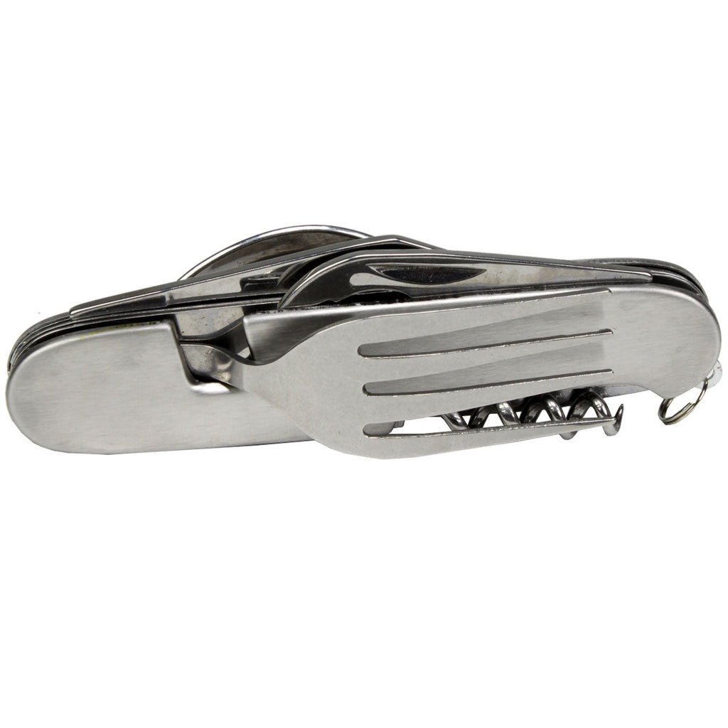 Knife Fork Spoon Combo Utility Tool with Can & Bottle Opener