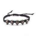 Skulls - Adjustable Bracelet (Black or Silver Skulls)