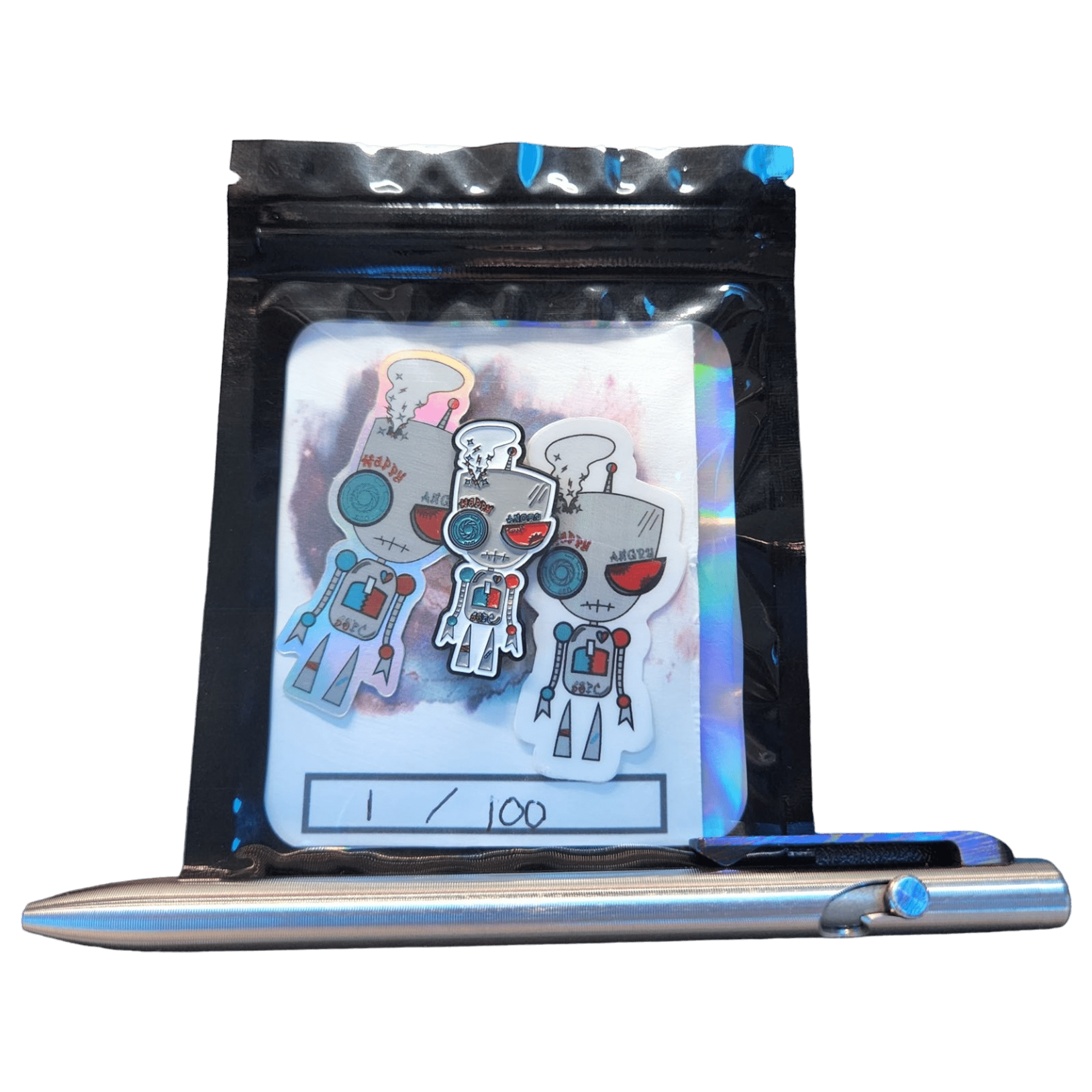 Bipolar Bot Enamel Pin – Soft Enamel Lapel Pin