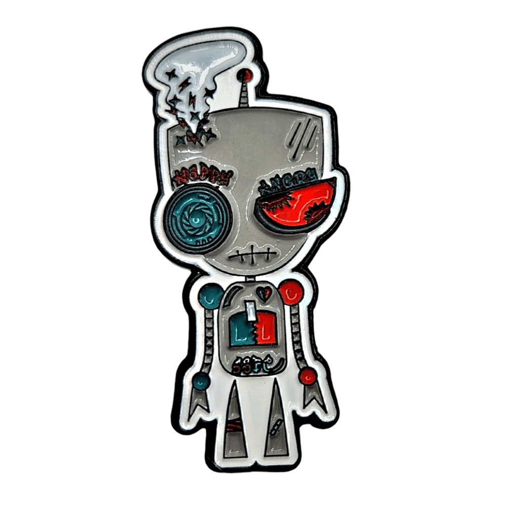 Bipolar Bot Enamel Pin – Soft Enamel Lapel Pin