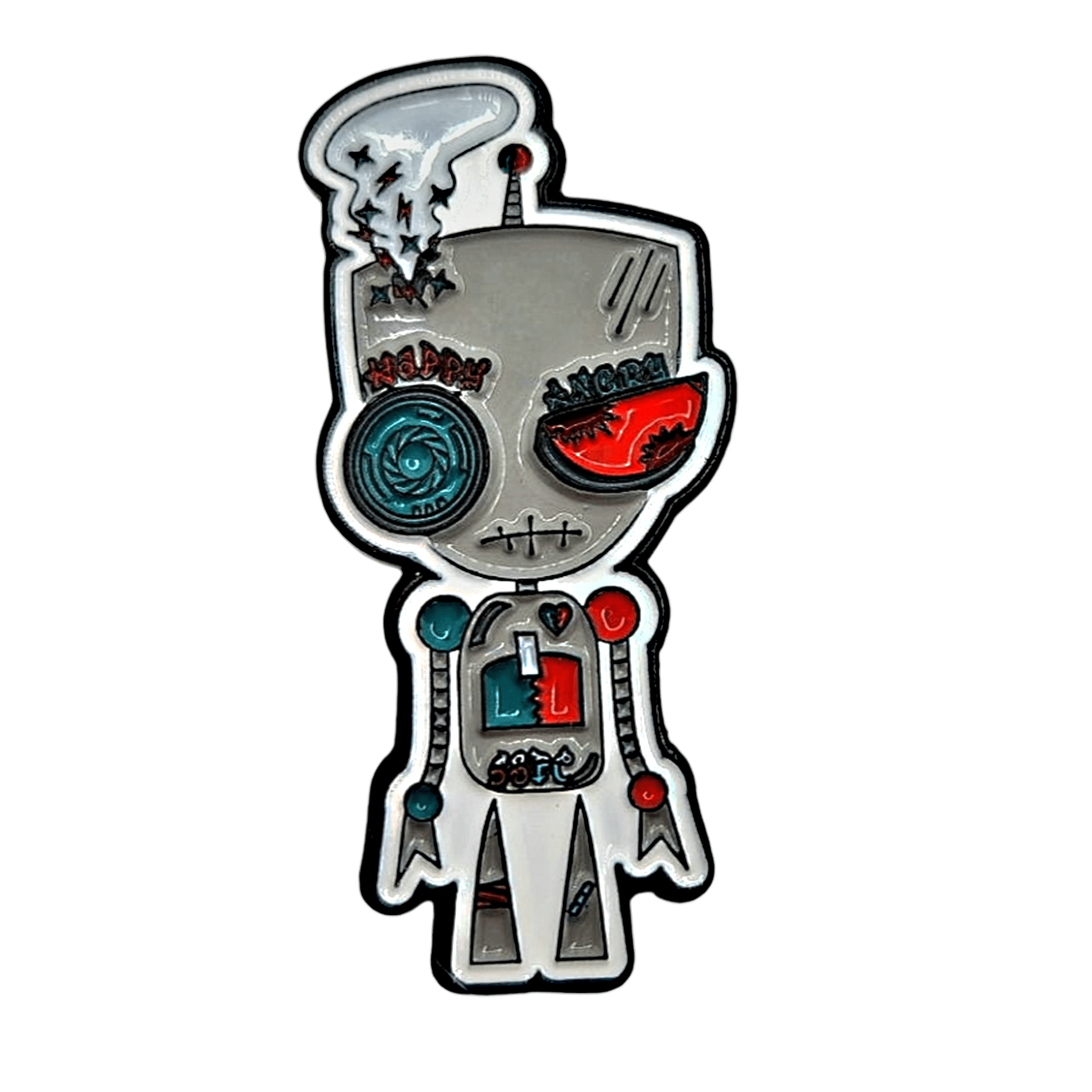 Bipolar Bot Enamel Pin – Soft Enamel Lapel Pin