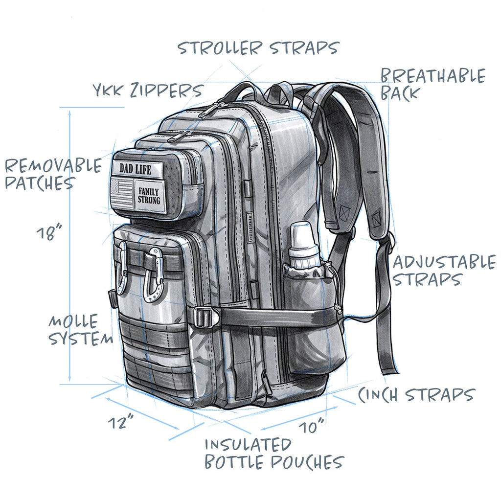 JUG.30L Dad Bag Backpack - Black