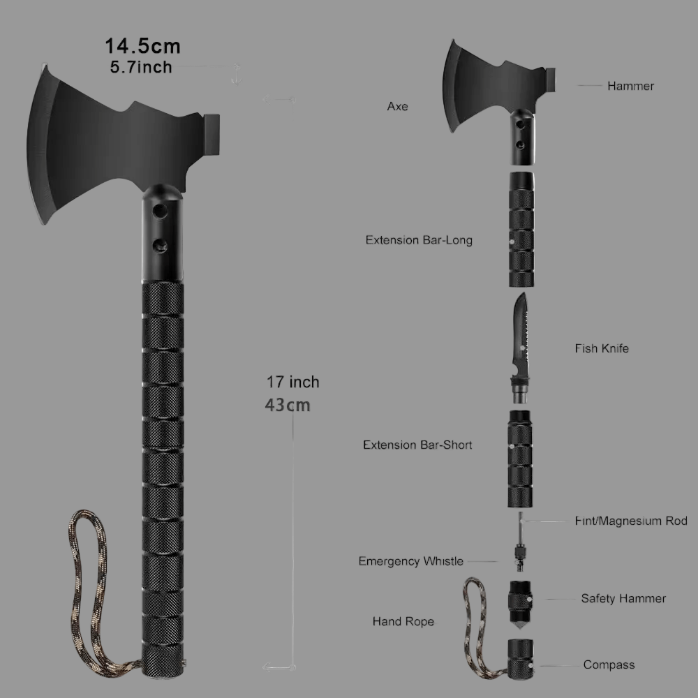 Stainless steel survival axe hammer | Camping, Rock Climbing