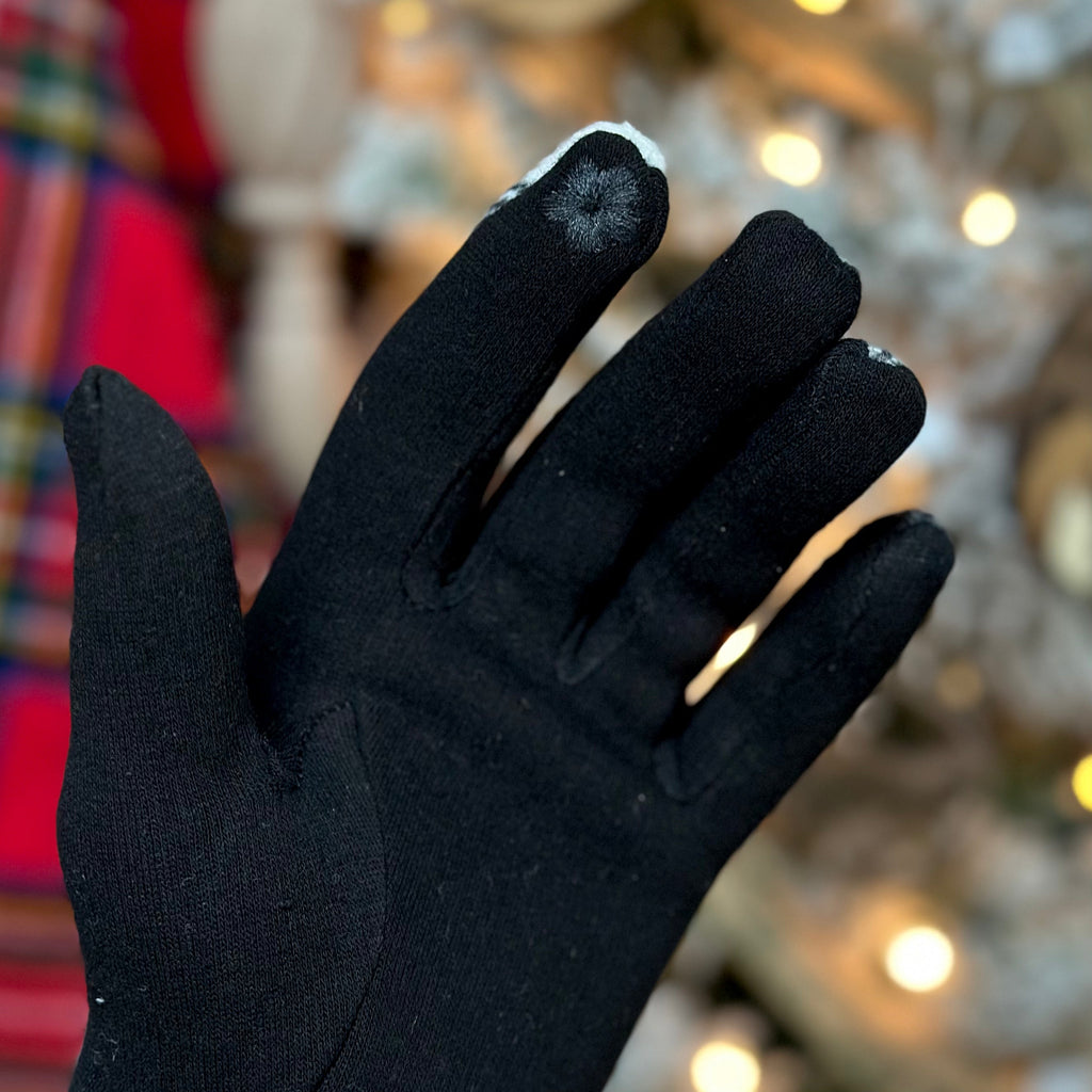 Tan, Red, Green, Yellow, Black Tartan Plaid Touchscreen Gloves