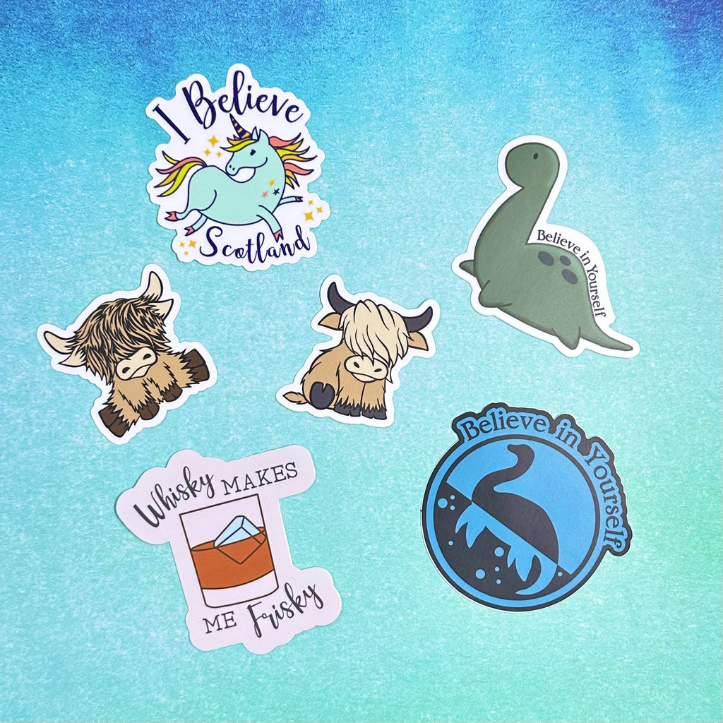 Cute Blond Highland Coo 2" Sticker