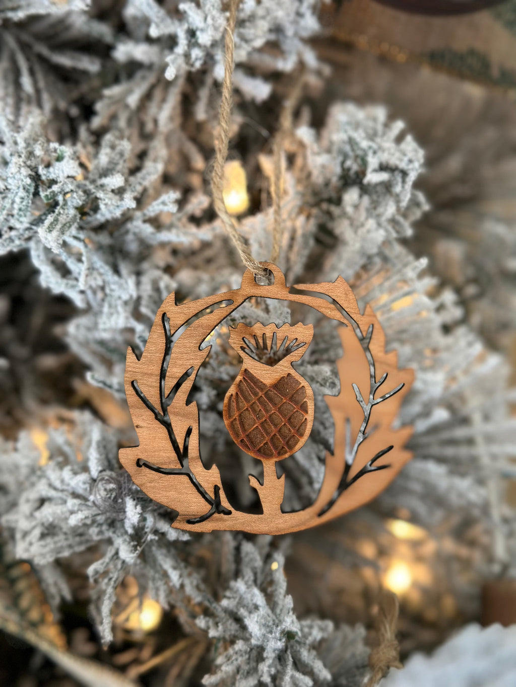 Highland Coo Hairy Cow - Wooden Ornament Collection by Acorn & Fox