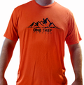 OTS Apparel Men's T Shirt (Orange W/ Black Logo)