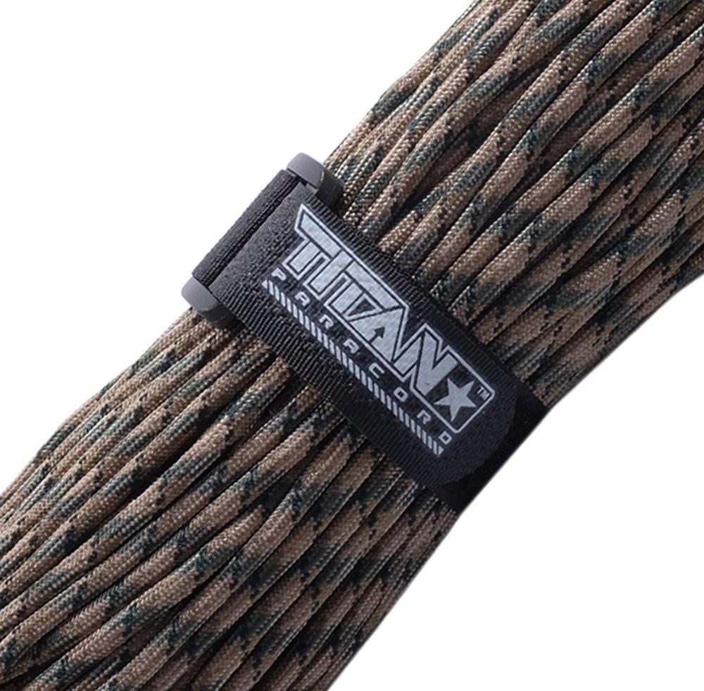 Paracord Fasteners, Hook & Loop, 5-Pack | BLACK