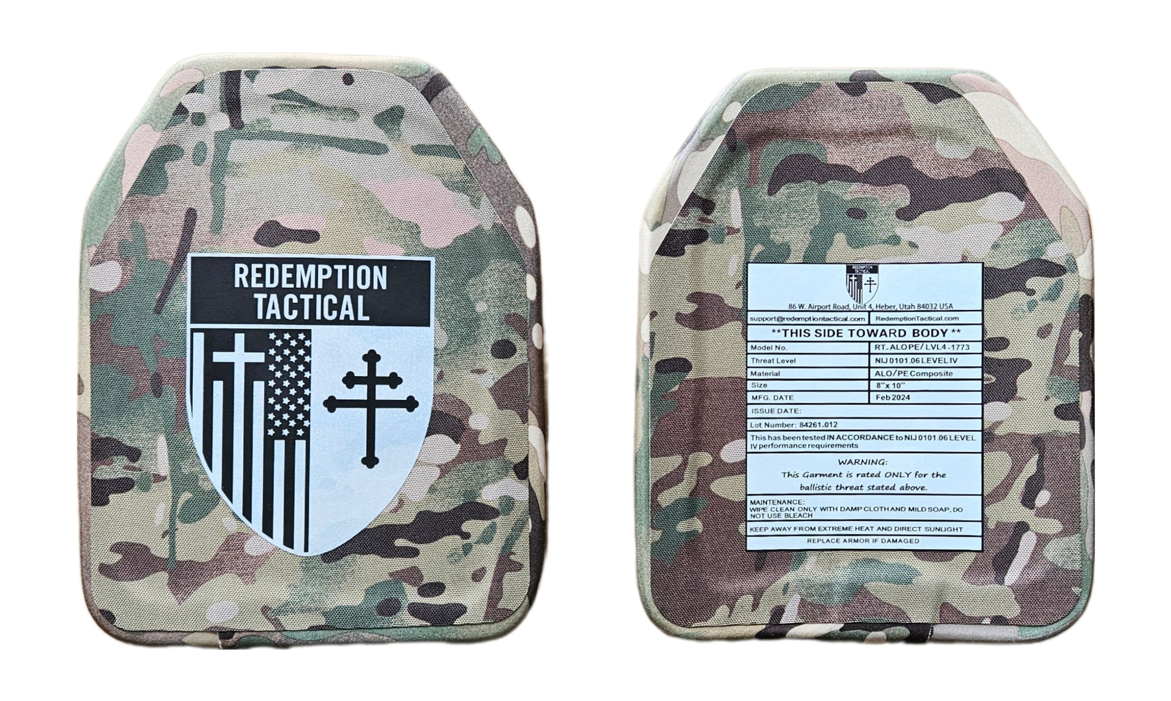 8x10 Level IV Recon 2.0 Armor Kit (Pair Level IV 8x10 Plates or Bundle 8x10 Plates +Recon 2.0 Carrier)
