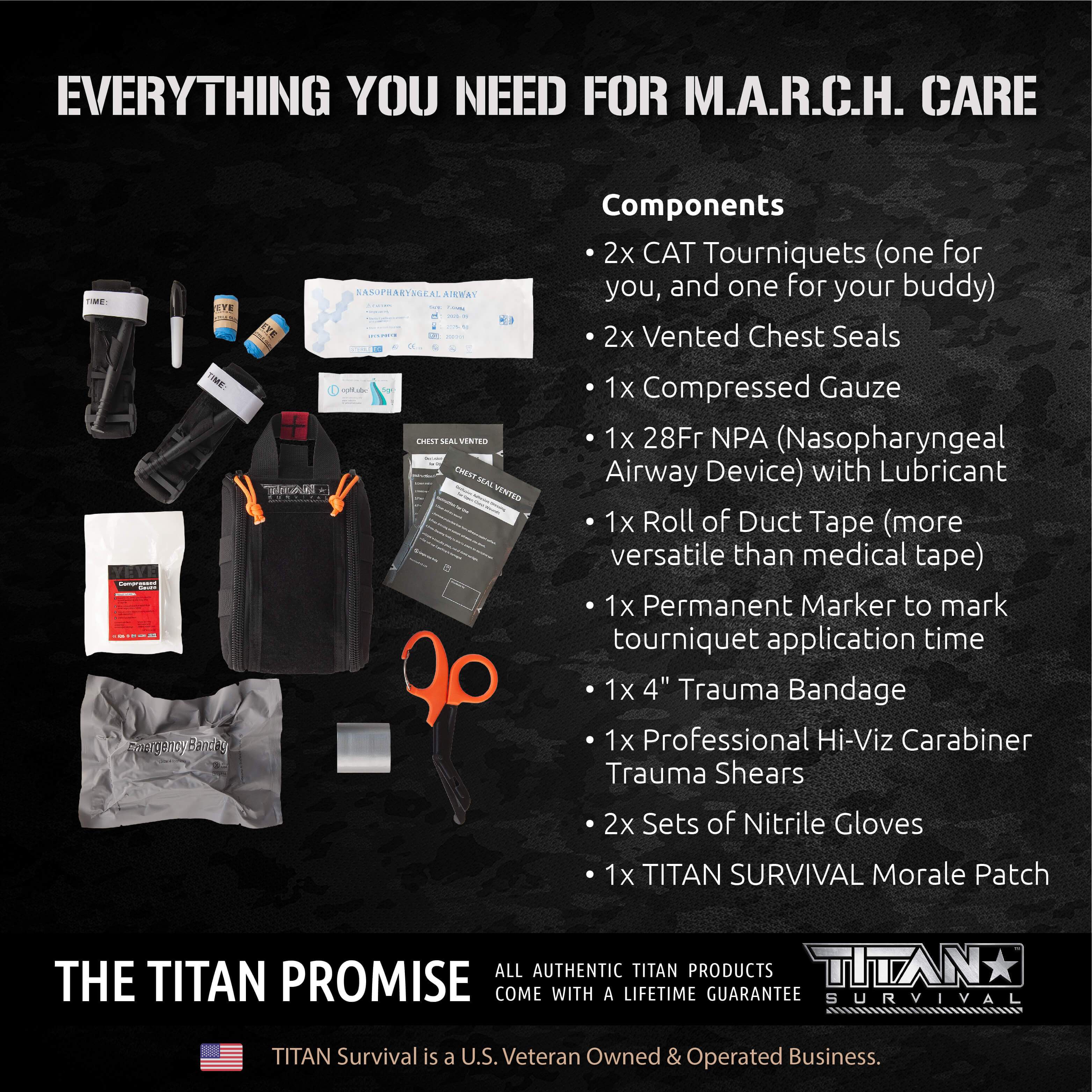 Individual First Aid Kit (IFAK) - 2x Windlass Tourniquets